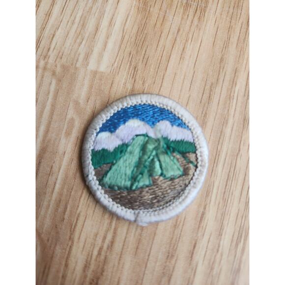 Vintage BSA Boy Scouts of America Camping Merit Badge Patch Eagle Required - Picture 3 of 3